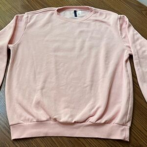H&M Men’s Light Pink Fleece-Lined Sweatshirt Size Large